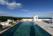 Masseria Petrarolo_roof top lounge with pool & sea view